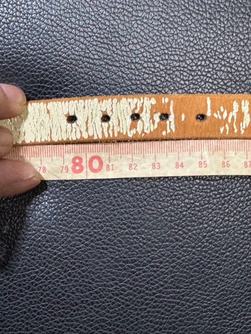 HTC Leather Narrow Studs Belt スタッズベルト 白 - 小物新 デザイン