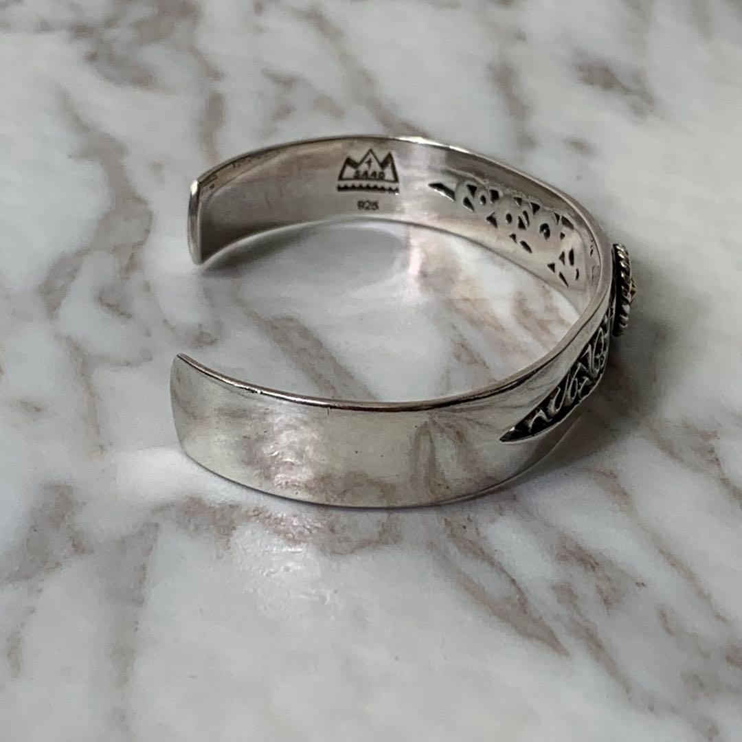 30.7g SAAD バングルブレスレット シルバー925 太陽神 刻印