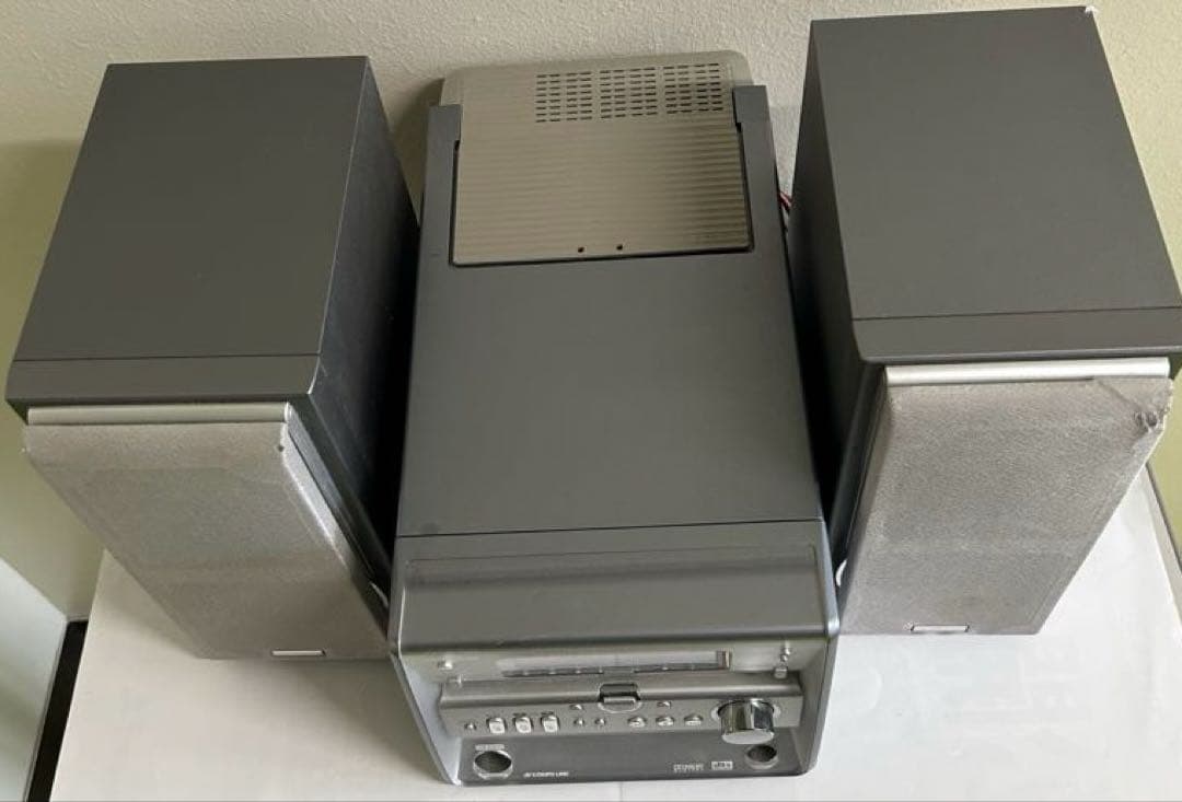 Victor UX-WD72 ミニコンポ シルバー，CD W MD リモコン付き - メルカリ