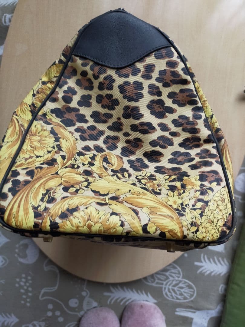 けん様用)GIANNI VERSACE ヒョウ柄 ボストンバッグ90年代物