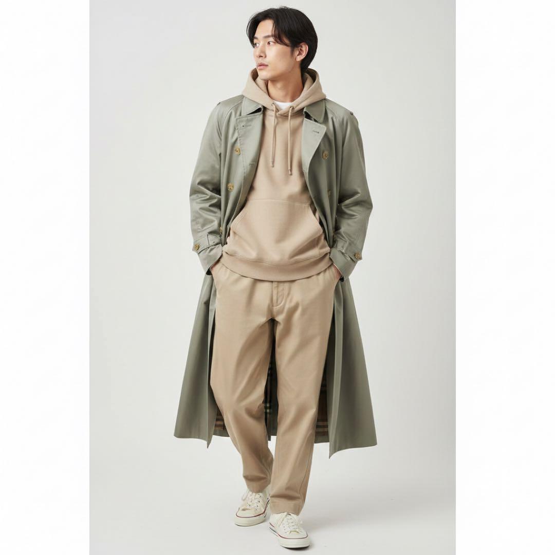 希少・玉虫色】バーバリー ステンカラーコート L クリーニング済 ノバ