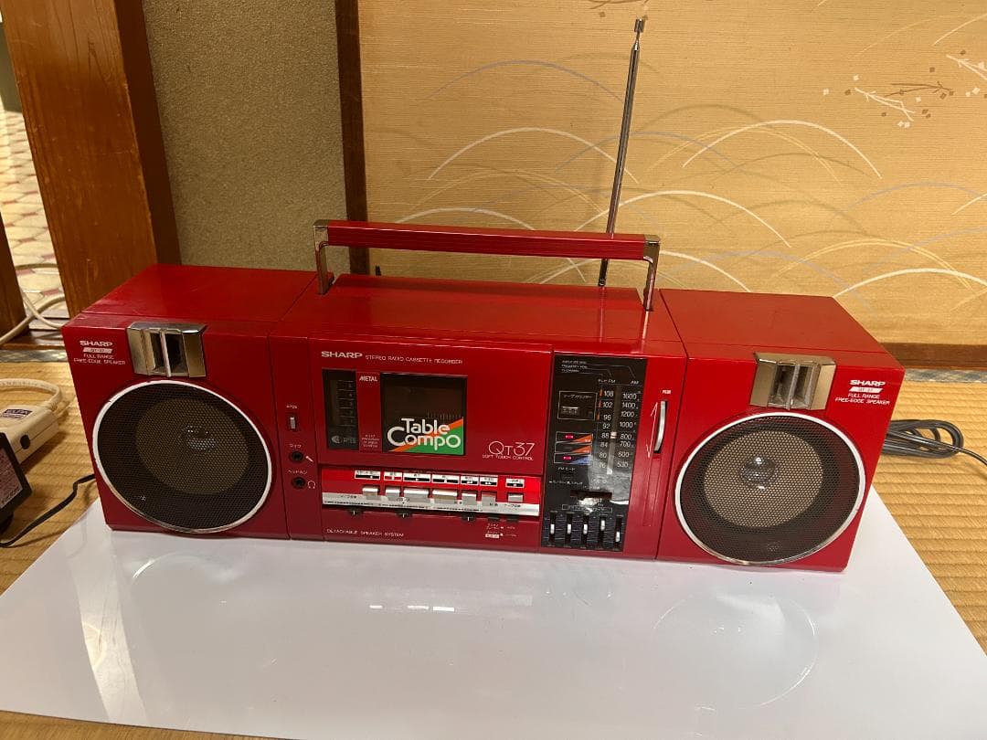 M*D様 希少　当時物　SHARP 　QT-37　 ラジカセ　ジャンク 狂乱Nonaha日記: オシャレなコンポラジカセ！ SHARP QT-37