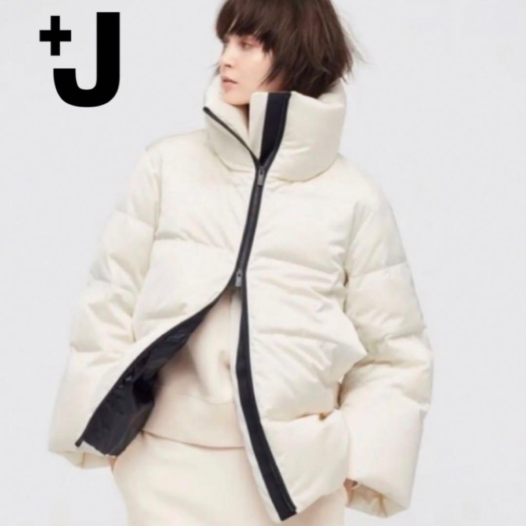 UNIQLO +Jダウン ボリュームジャケット 白 M - メルカリ