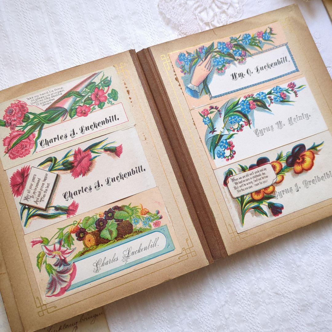 激レア 1900年初頭 コーリングカード コレクション本 クロモス 洋書