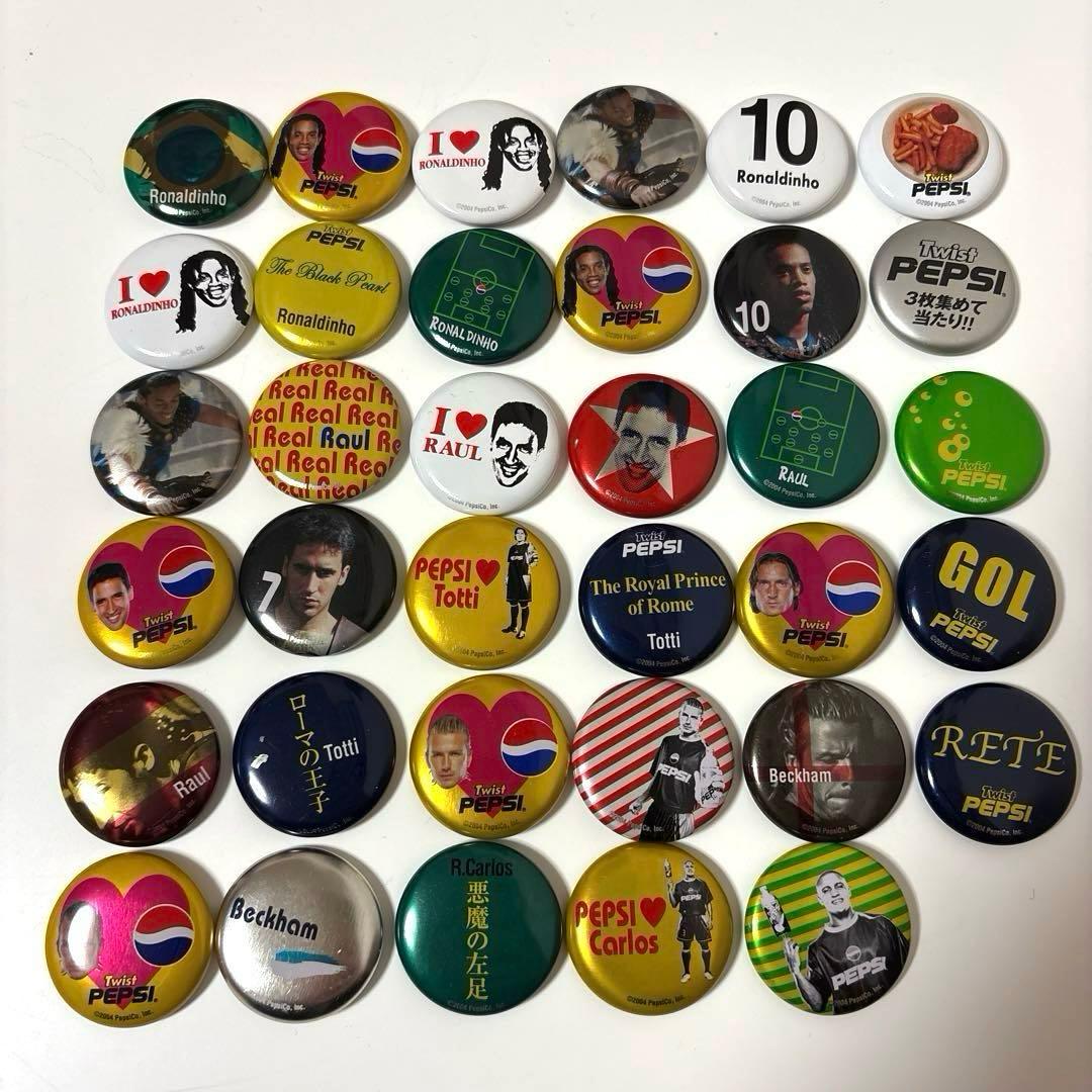 Pepsi ペプシ サッカー選手 缶バッジ 35個 ノベルティ コーラ - メルカリ