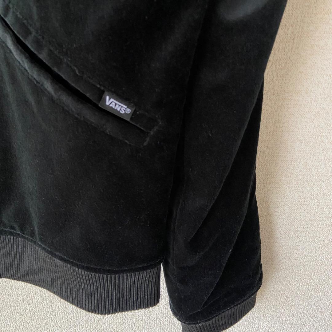 VANS バンズ スカジャン 別珍 ベロア M 刺繍 黒 ブラック - メルカリ