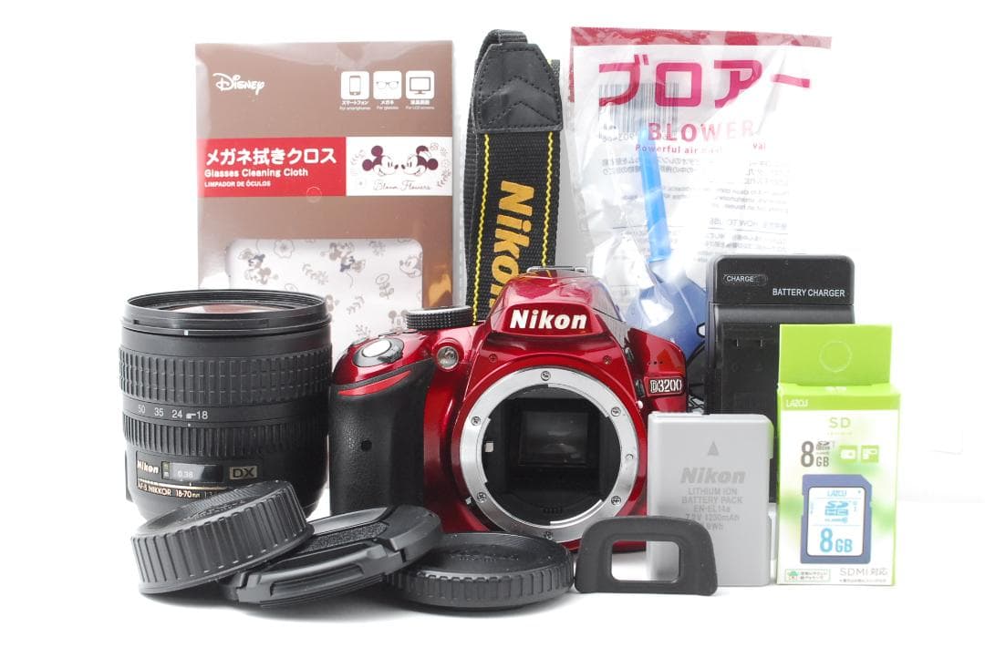 【希少カラー　レッド】Nikon D3200　スマホ転送　入学　花見　卒業