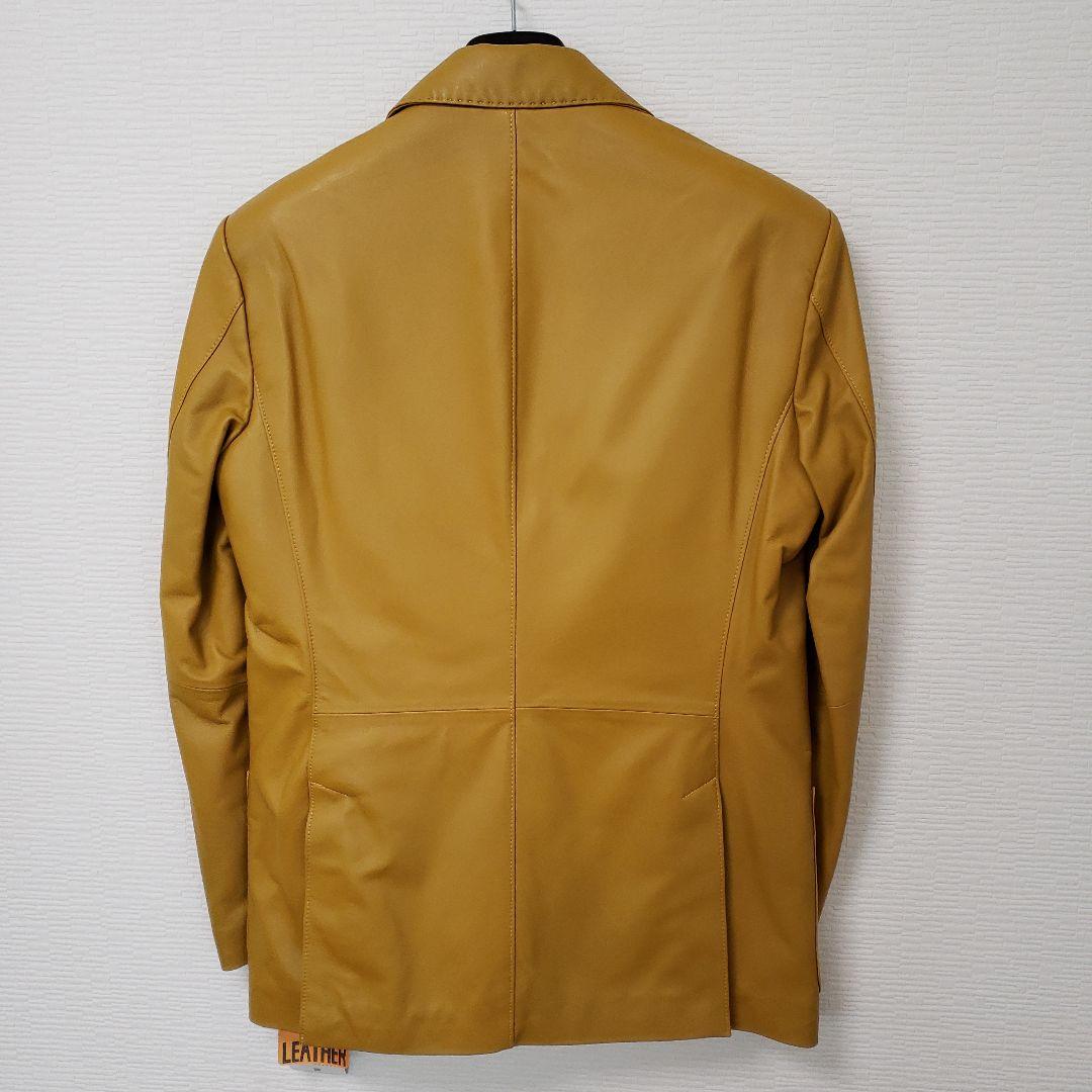 G-STAGE レザーシングルジャケット マスタード新品 - メルカリ