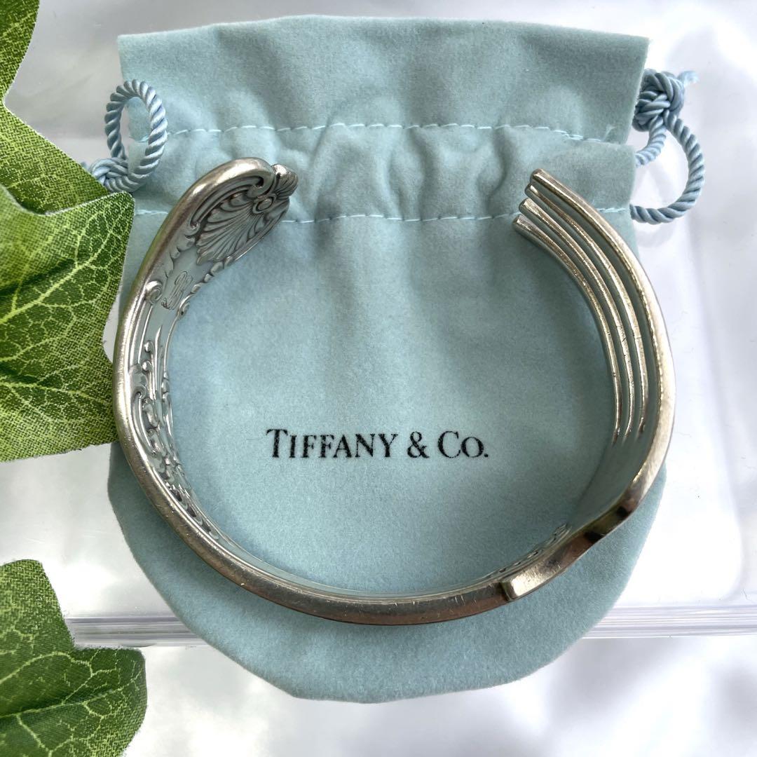 一点物 希少 オールド品 Tiffany&Co ティファニー フォーク バングル