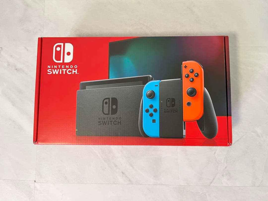 Nintendo Switch 本体 赤/青 Joy-Con 箱付き - メルカリ