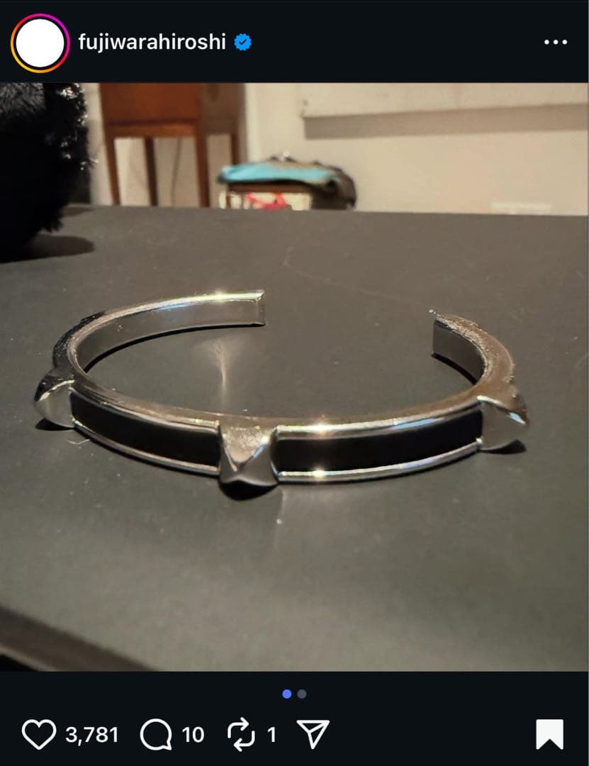 エルメス アテナ バングル T3 藤原ヒロシ着 完売品 新品 シルバー×黒
