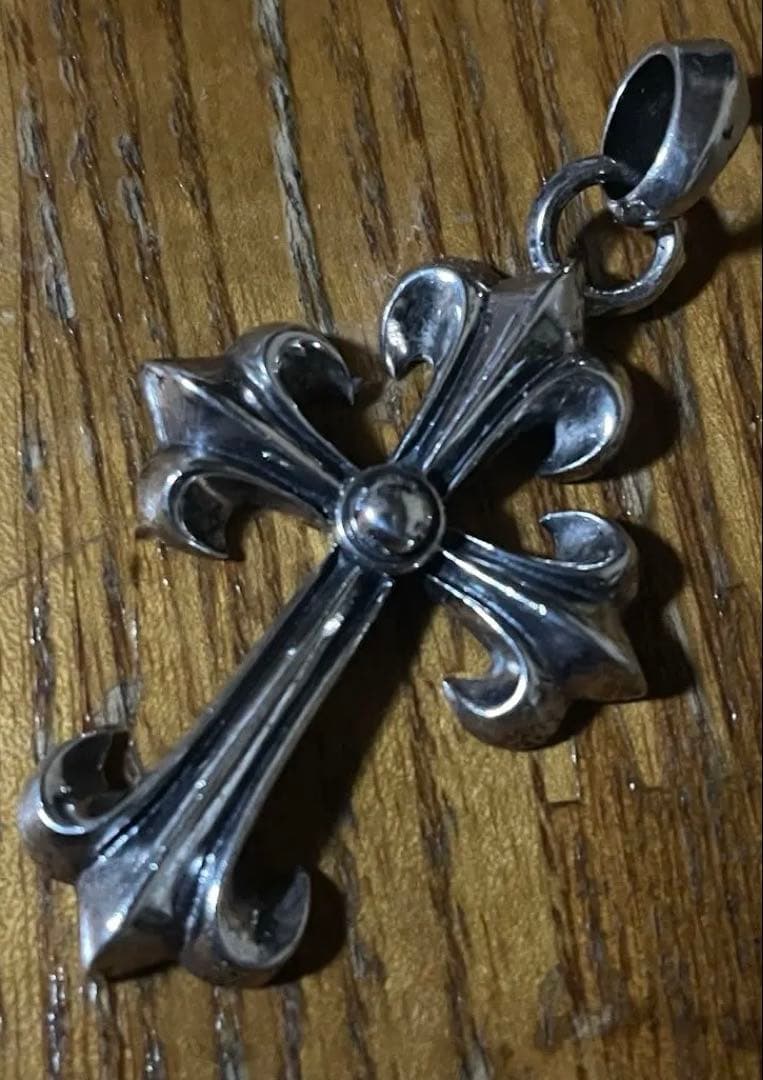 ビンテージ シルバー フレア クロス ペンダント sv925 刻印有 15.2g