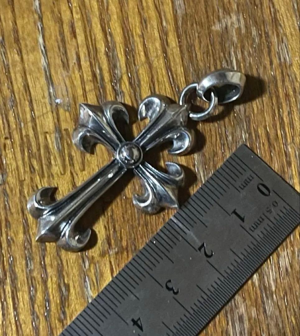 ビンテージ シルバー フレア クロス ペンダント sv925 刻印有 15.2g
