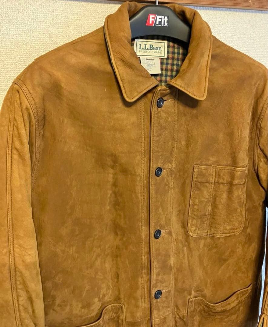 90s L.L.Bean ヌバックレザー カバーオール　USA製 シンサレート