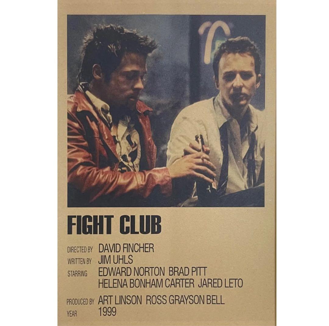 485A3 ファイトクラブ 映画 ポスター ブラッド・ピット レトロ