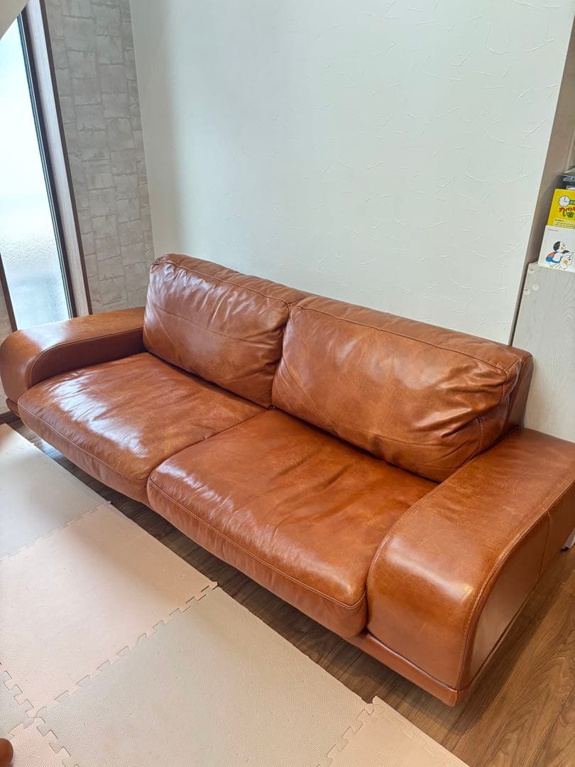 廃盤】ACTUS 3350 本革 3人掛け ロンバケ ソファー アクタス - メルカリ