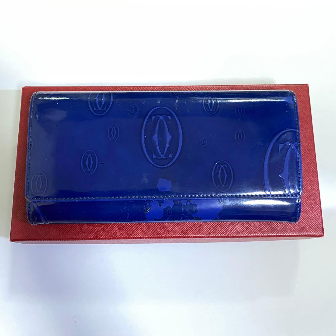 Cartier カルティエ ハッピーバースデー長財布 ブルー 青 希少 日本
