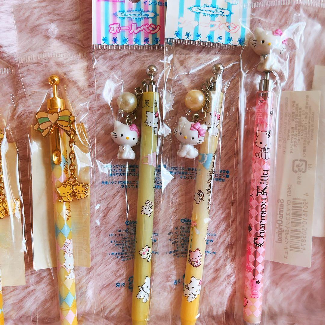 希少レア　チャーミーキティ　マスコット付きペン　まとめ売り　平成レトロ　サンリオ