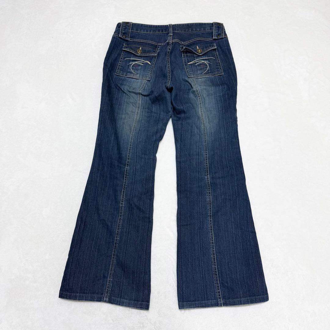Clear-K ブーツカットデニム 収縮 フレア Y2K Lサイズ Gパン - メルカリ