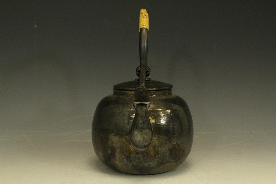 茶道具 昭和レトロ 秀峰堂 いぶし銀 急須 薬缶 湯沸し 890 - メルカリ