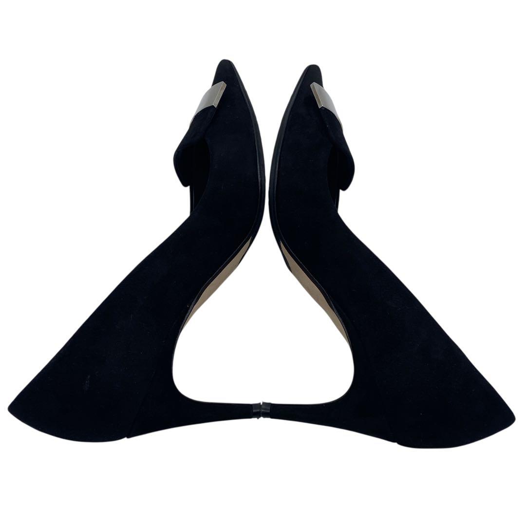 【美品】 セルジオロッシ sr1 パンプス スウェード ブラック 22.5cm