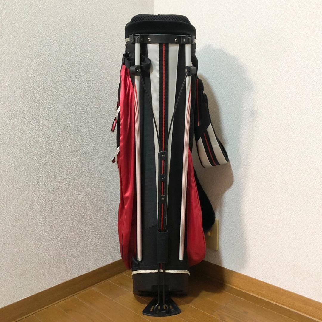 希少】 NIKE ナイキ ゴルフ キャディバッグ スタンド型 6分割 レッド