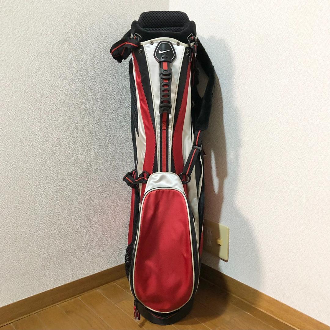 希少】 NIKE ナイキ ゴルフ キャディバッグ スタンド型 6分割 レッド