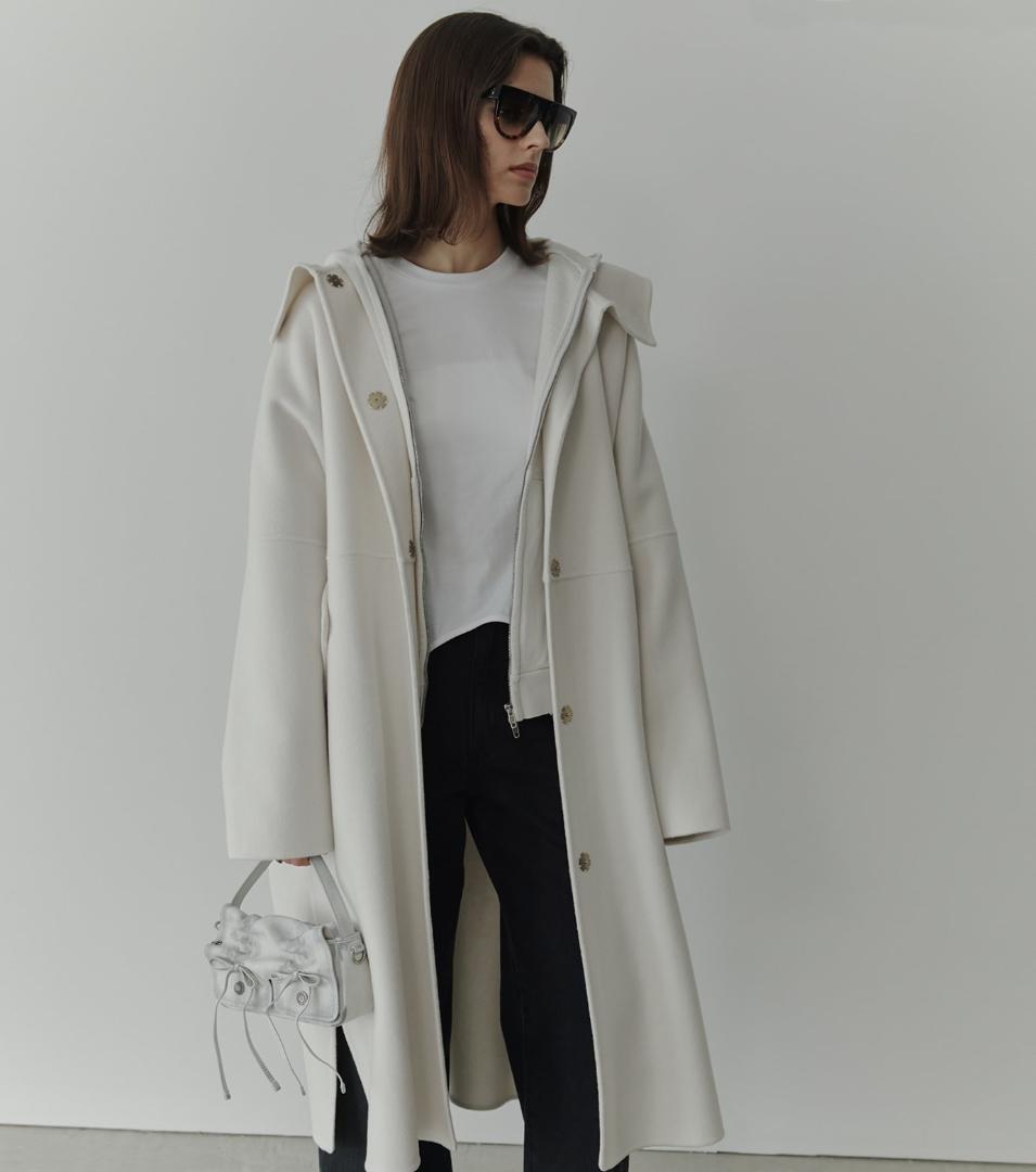 新品タグ付】AW25 ルシェルブルー フードダブルフェイスコート - メルカリ