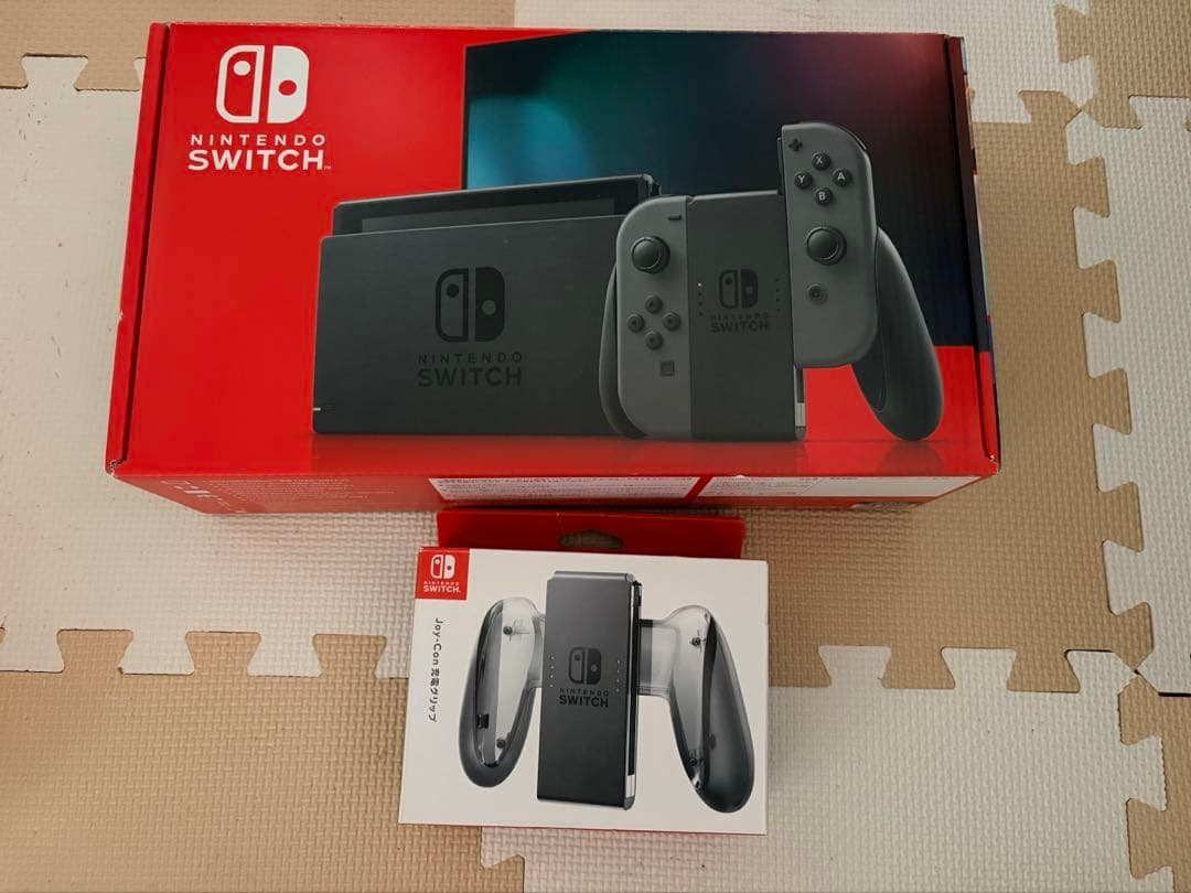 美品】Switch本体グレー 付属品完備 バッテリー強化版 - メルカリ