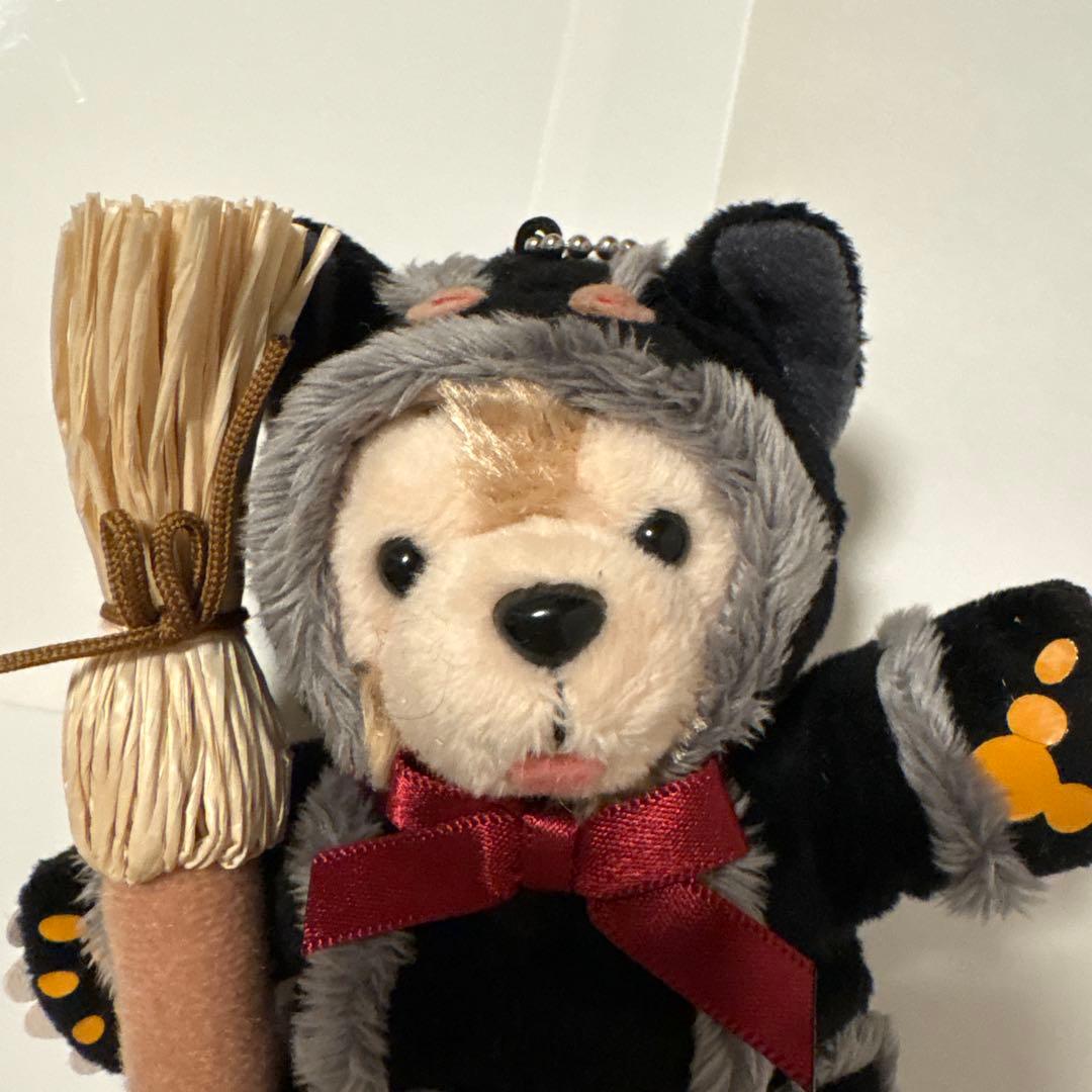 TDSハロウィン限定】黒猫ダッフィー ぬいぐるみバッジ 魔女