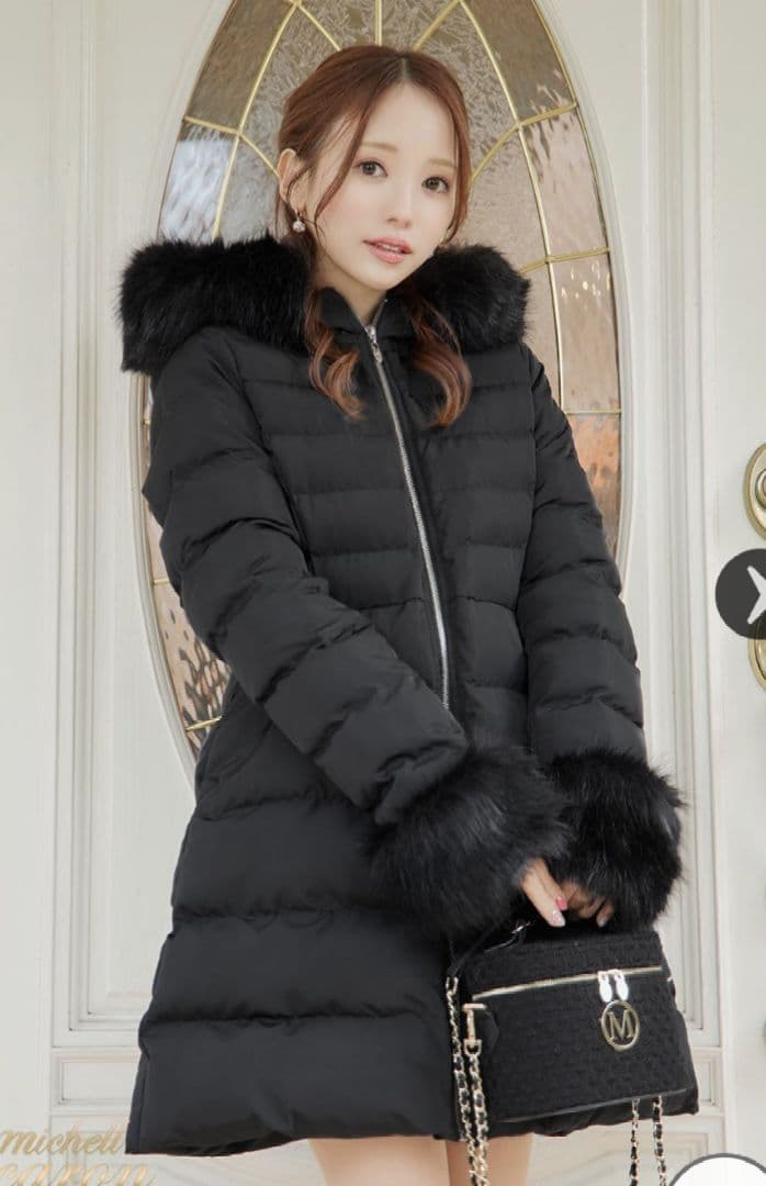 くびれダウンコート 新品 ミシェルマカロン ファーダウン xs S Rady