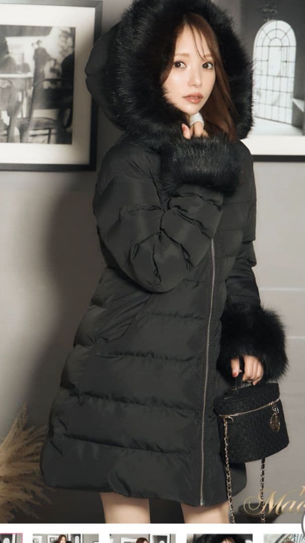 くびれダウンコート 新品 ミシェルマカロン ファーダウン xs S Rady