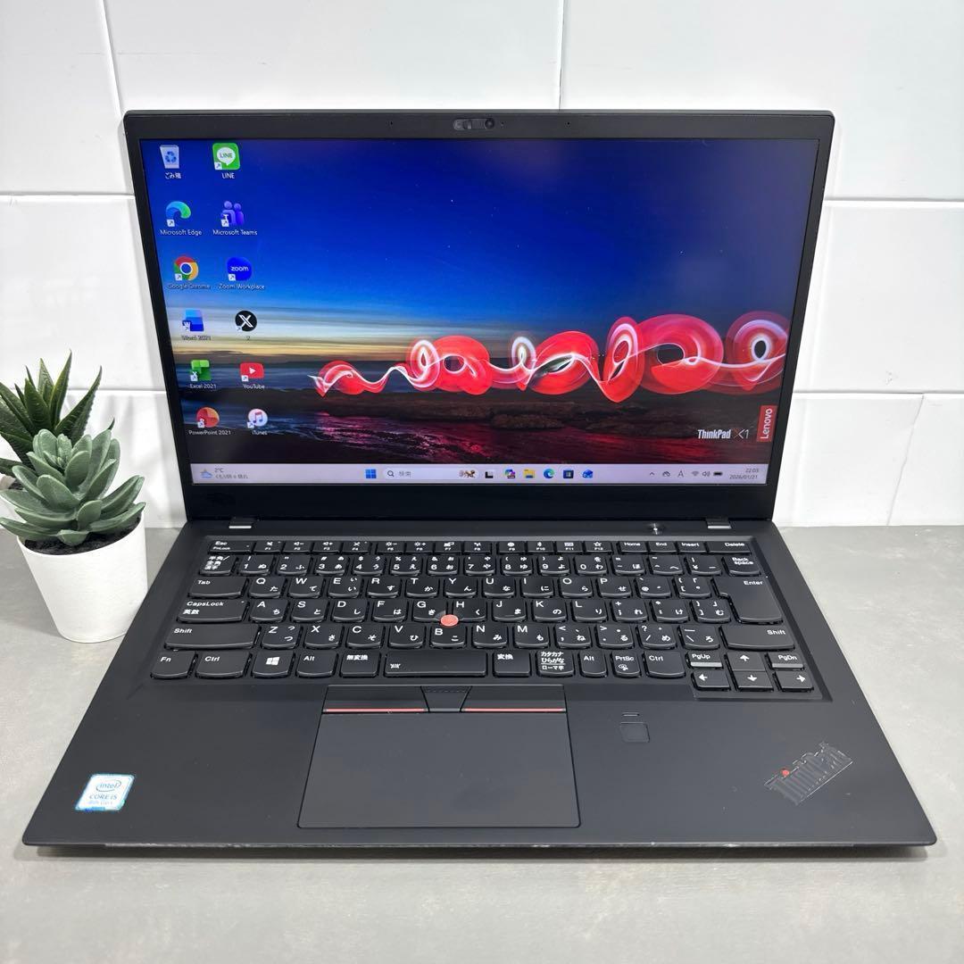 【高性能】ThinkpadX1カーボン☘8世代i5☘️NVMe512GB ThinkPad X 【第8世代 CPU】Lenovo X1 Canbon/Core i5-8250U/メモリ