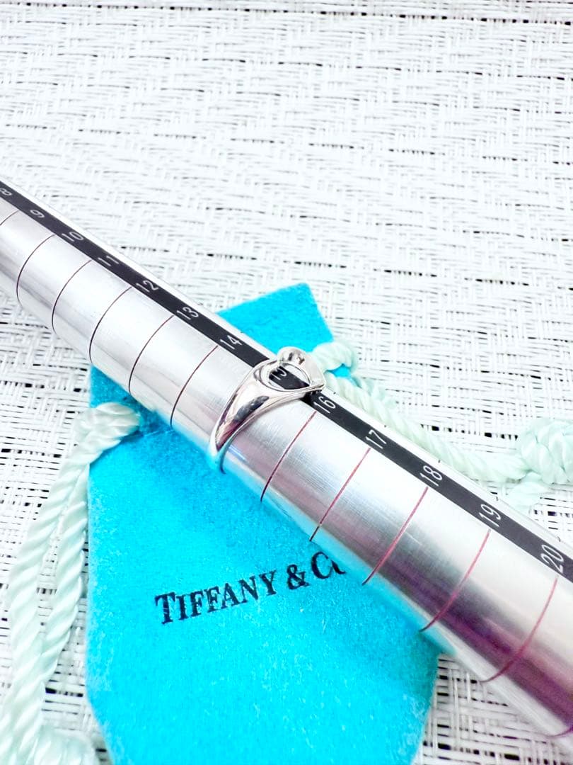 ティファニー 指輪 オープンハートリング 15号 シルバー 925 研磨洗浄