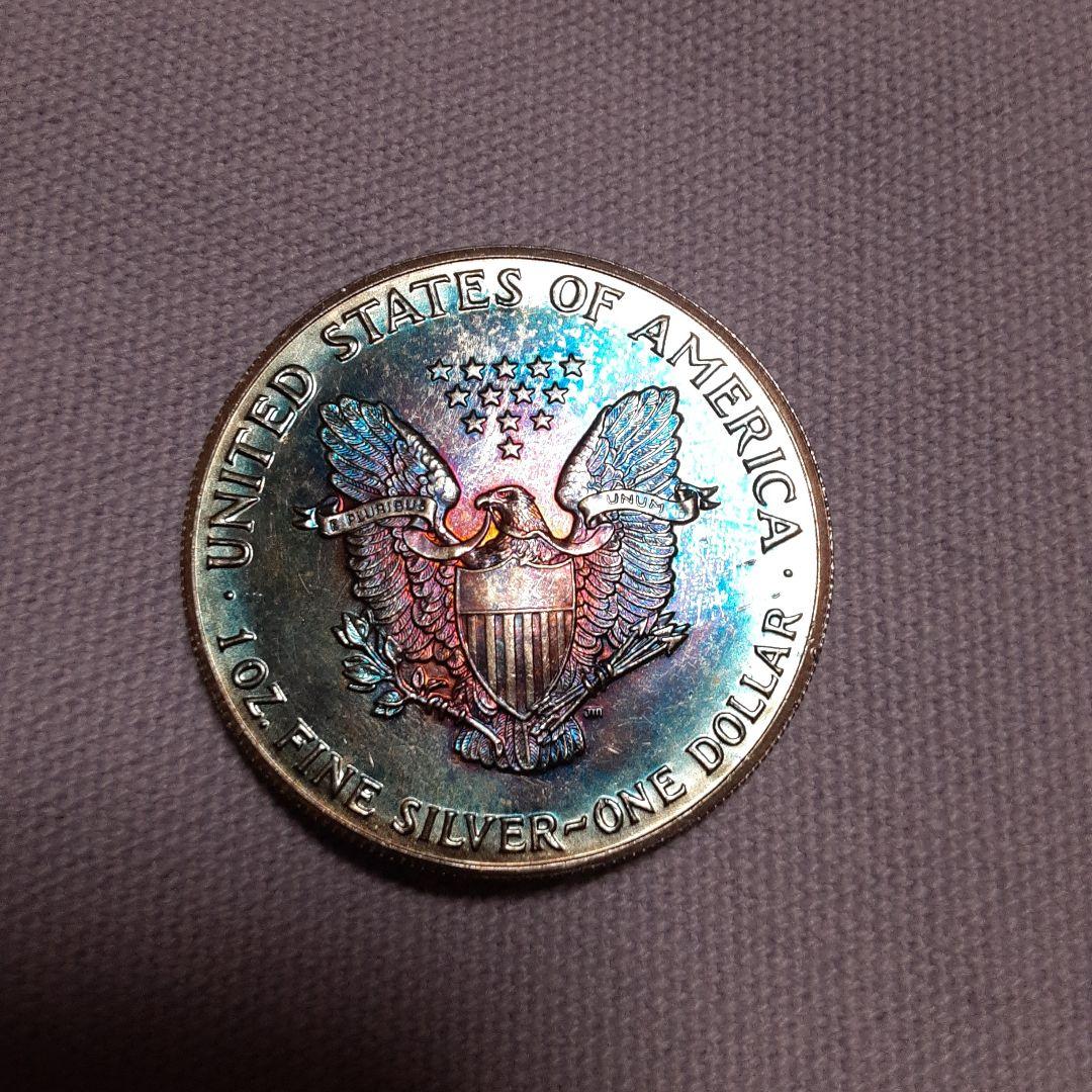 1989年 アメリカンイーグル☆シルバー☆レインボートーン - メルカリ