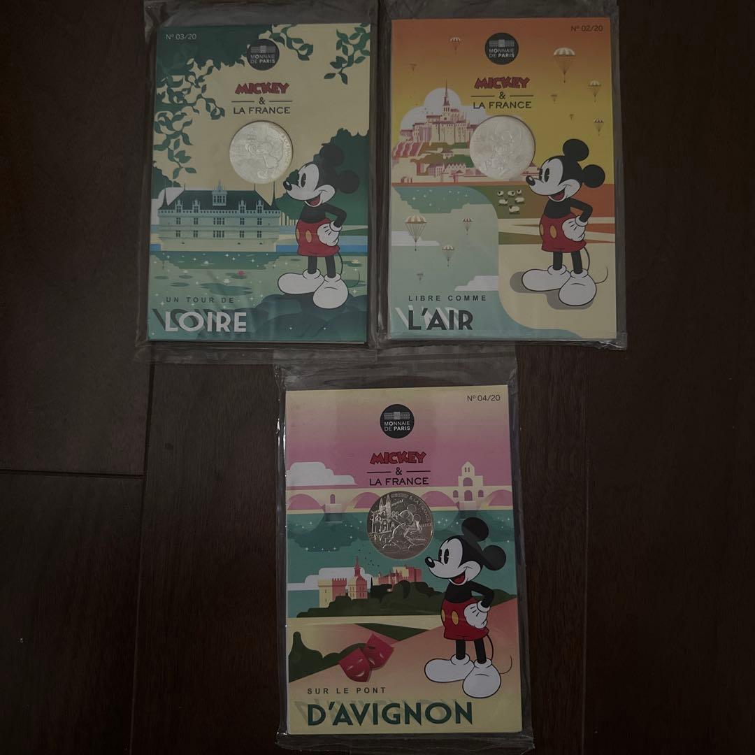 りんご様専用 フランス国立造幣局【モネドパリ】ミッキー10ユーロ銀貨3