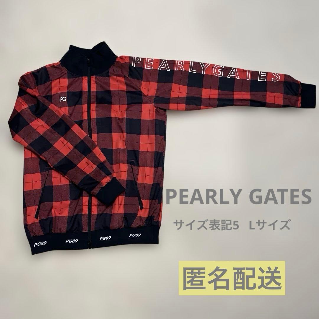 Pearly gates パーリーゲイツ ジップアップジャケット チェック 赤黒