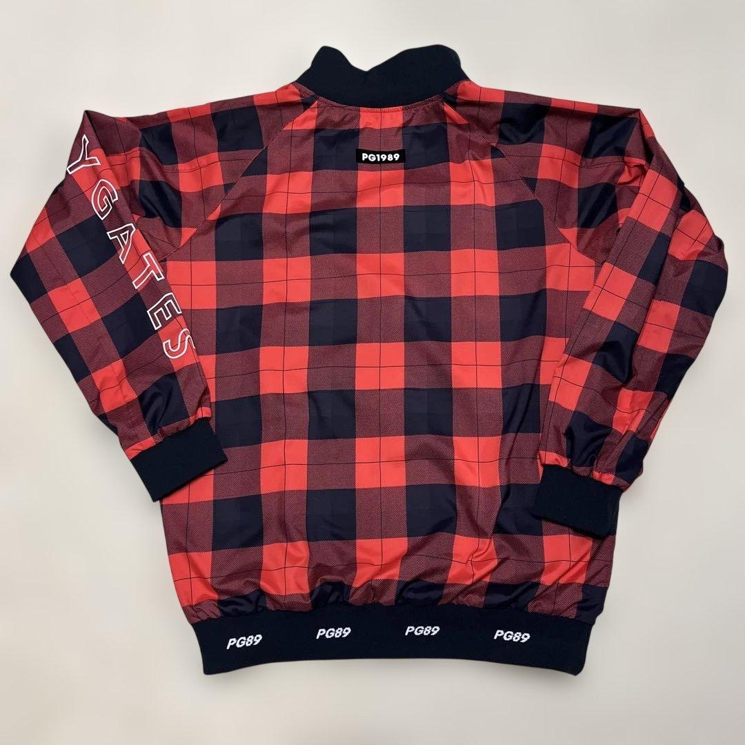 Pearly gates パーリーゲイツ ジップアップジャケット チェック 赤黒