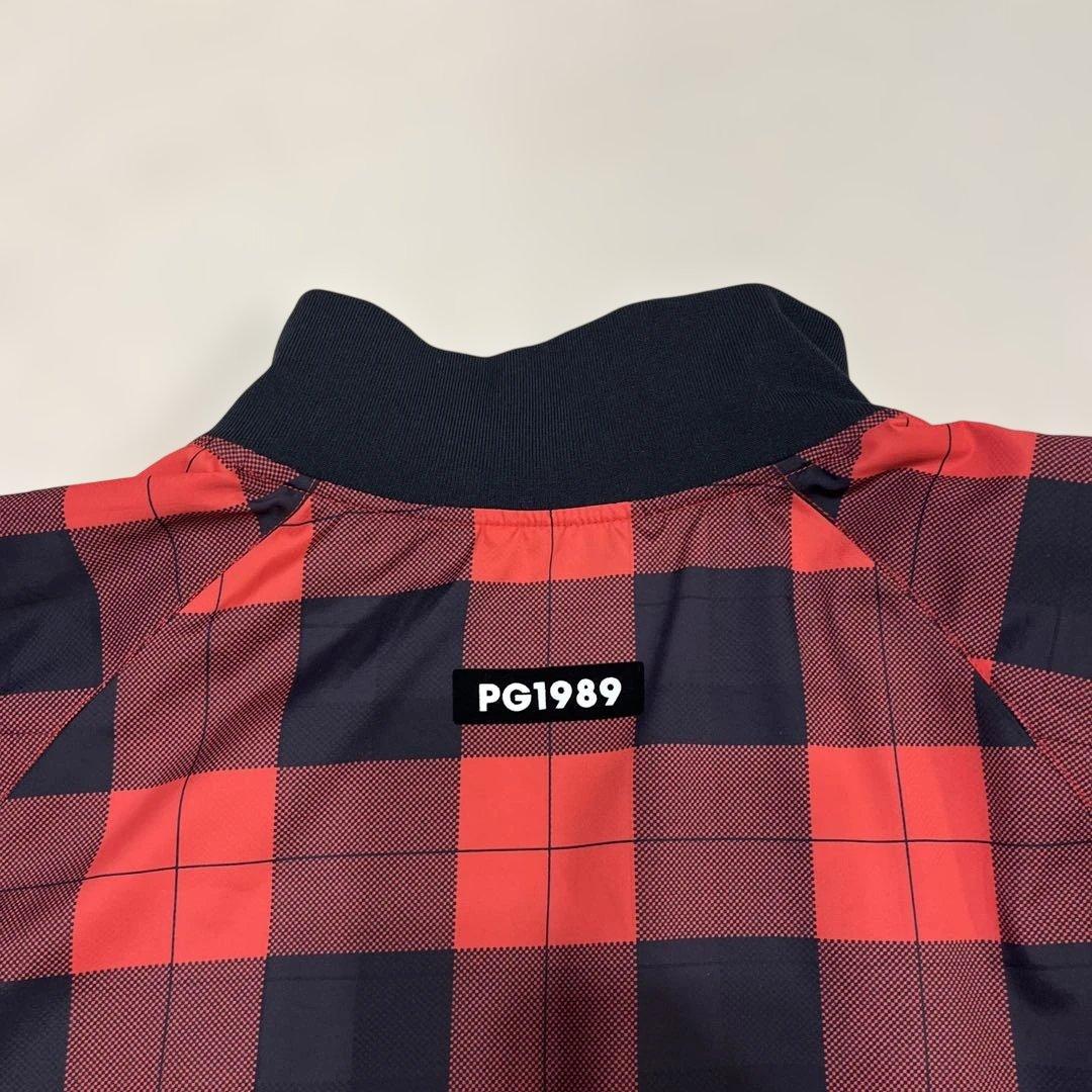 Pearly gates パーリーゲイツ ジップアップジャケット チェック 赤黒