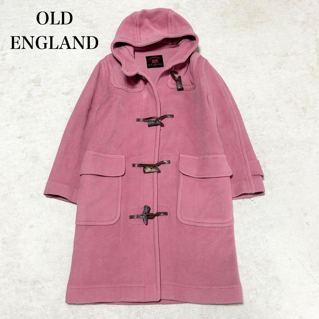 希少　オールドイングランド　ロングダッフルコート　ピンク　ヘリンボーン　ウール OLD ENGLAND(オールドイングランド) / ダッフルコート/36/ウール