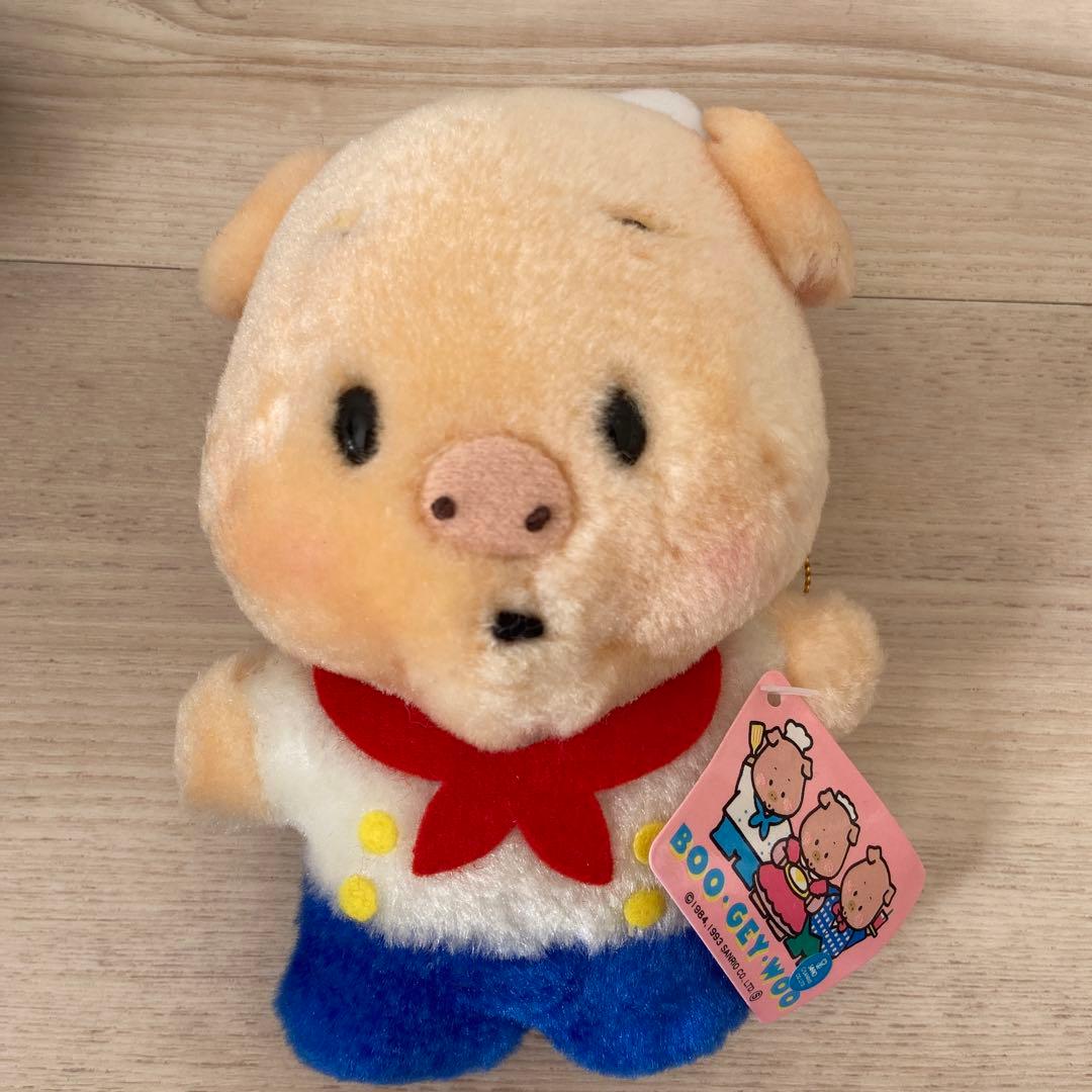 サンリオ　ブーギーウー　ウー　ぬいぐるみ　レトロ　ぶた　激レア　昭和平成　旧ロゴ