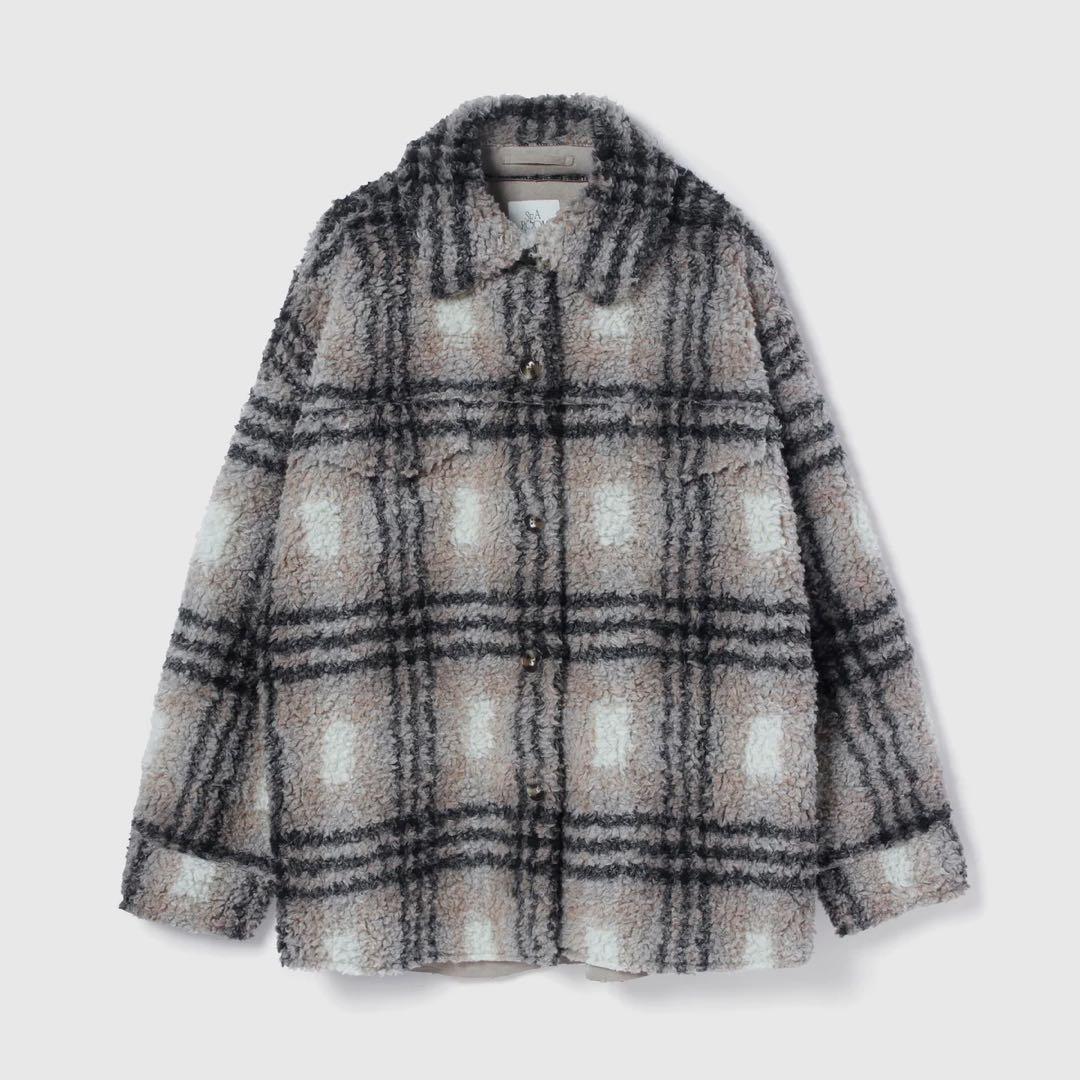 searoomlynn BOAスエードオーバーシャツジャケット　Sサイズ BOAスエードオーバーシャツジャケット