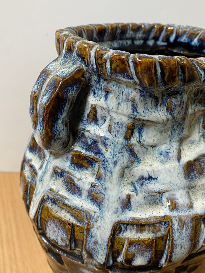 最終値下げ 陶芸家 人間国宝 中里逢庵 中里太郎衛門 叩き朝鮮唐津耳付