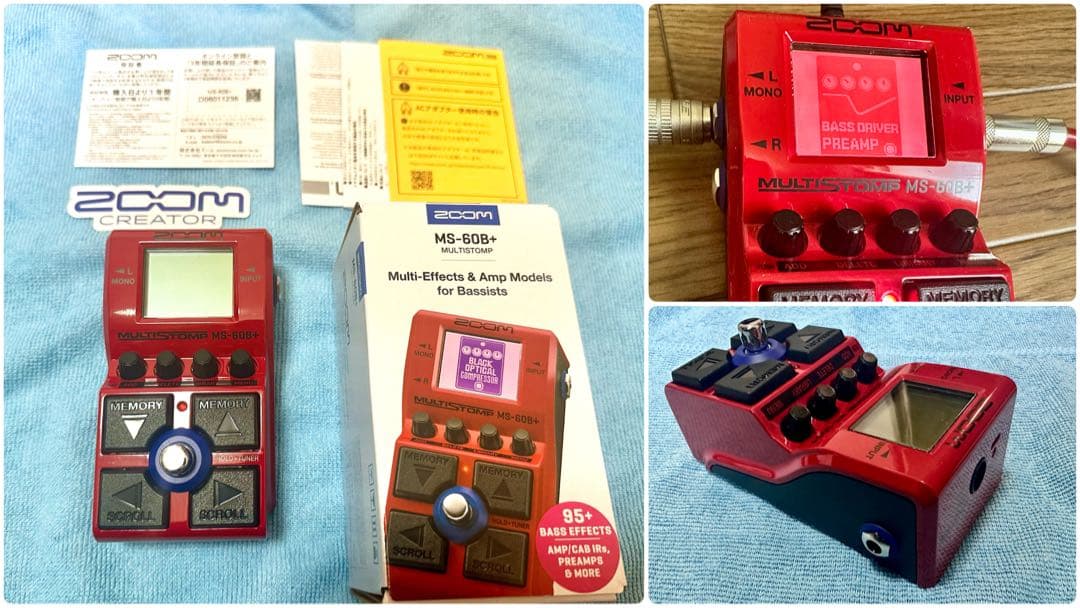 【美品】ZOOM MS-60B+ マルチエフェクター MULTISTOMP ZOOM MS-60B+ MultiStomp ベース用マルチエフェクター : ミュージック