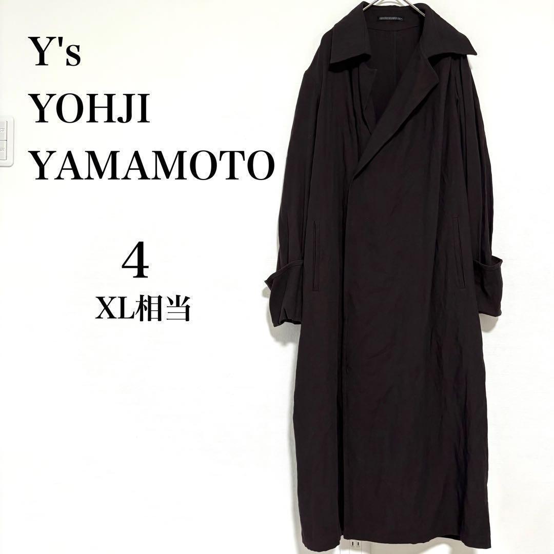 ワイズ ヨウジヤマモト 大きいサイズ ロングコート 折り返しデザイン モード Y's（ワイズ） ヨウジヤマモト フーディコート アウター ロング