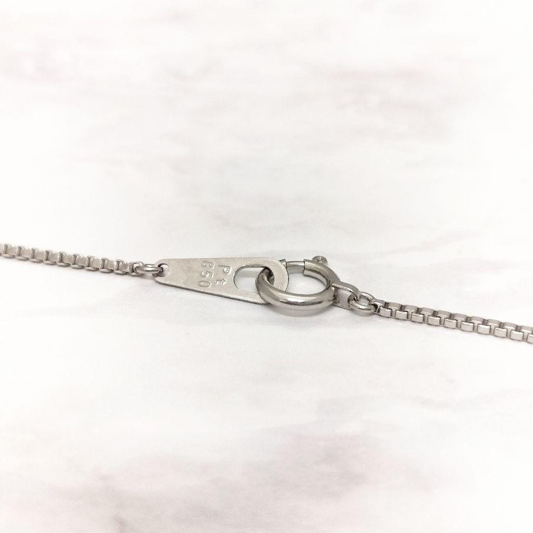 45.5cm Pt850 ベネチア チェーン プラチナジュエリー 幅約1mm