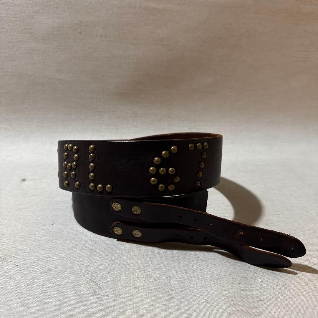 ポロ ラルフローレン スタッズベルト 本革 牛革 RRL ダブルアールエル