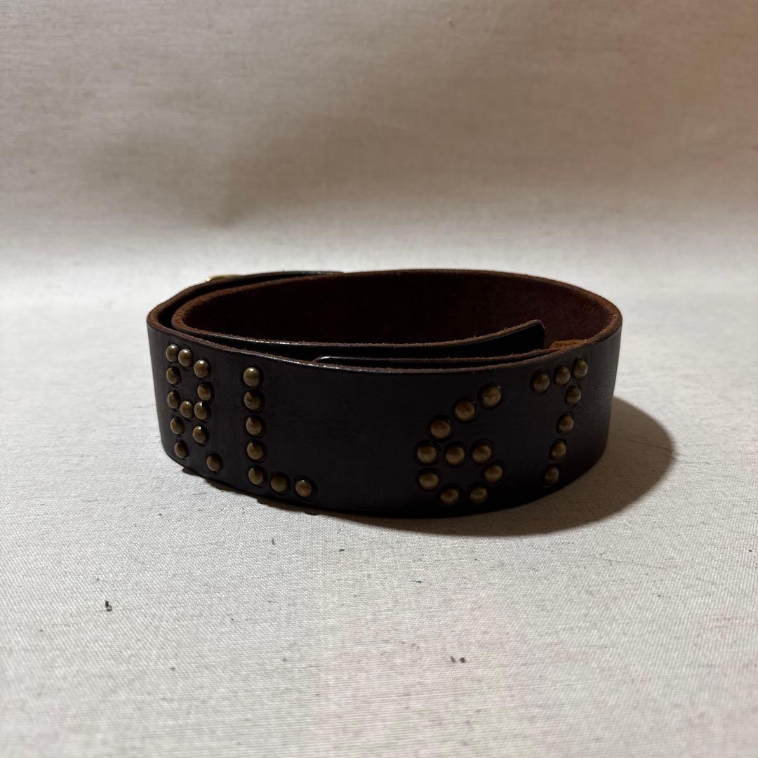 ポロ ラルフローレン スタッズベルト 本革 牛革 RRL ダブルアールエル