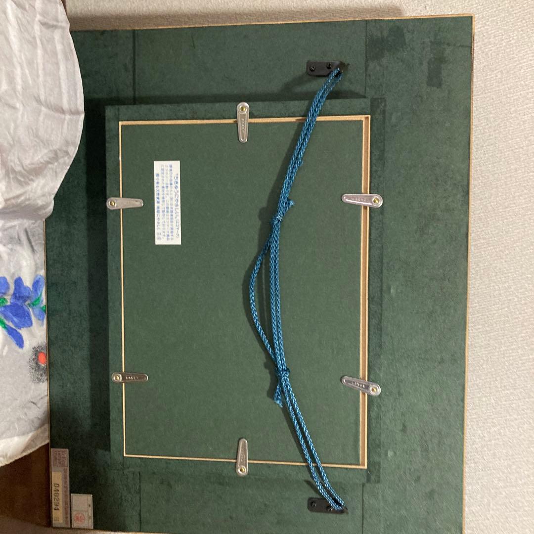 心揺さぶる本物の油絵】岡田旭峰 「調べ」SM（小さな油絵・葉書2枚の