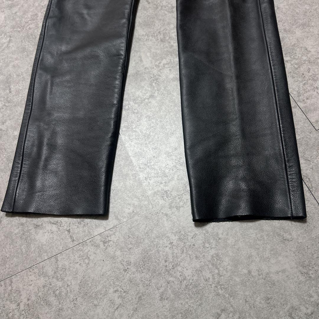 インディアンモーターサイクル レザーパンツ 牛革 バイカー ブラック
